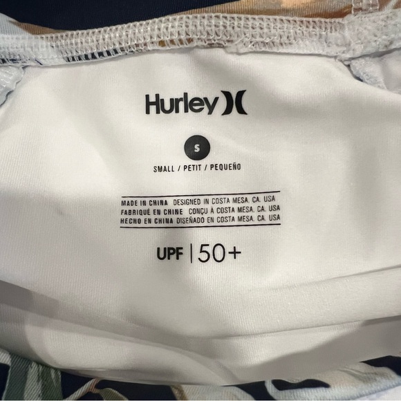 Hurley Long Sleeve Rash Guard Swim Shirt Swim UPF 50+ in White (S) - Picture 8 of 11